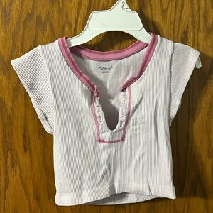 XS Pink Urban Outfitters “Go For Gold” Seamless Crop Top